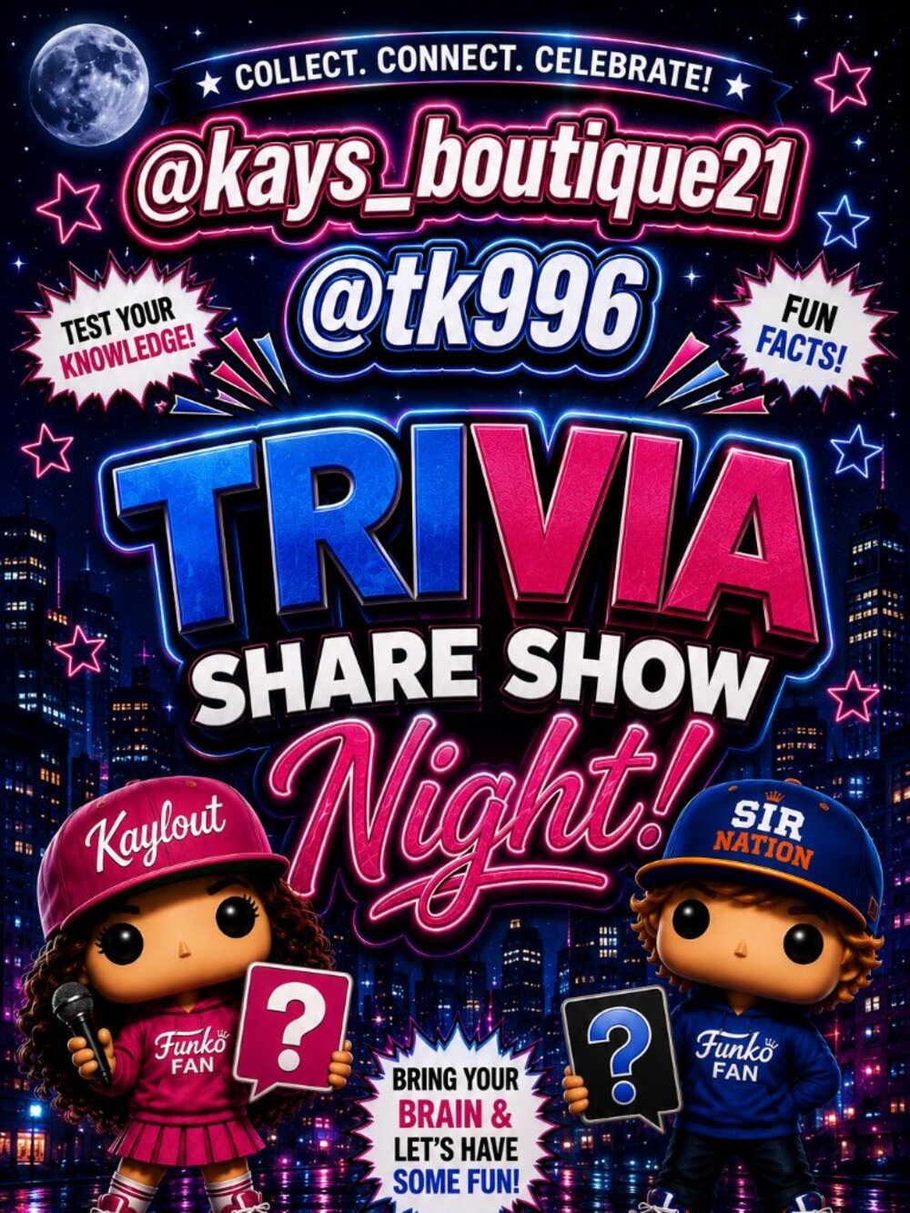 Funko Twins are live!! Co host shows with @tk996 🥳🫶